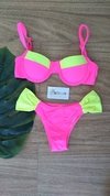 Conjunto meia taça Rosa neon