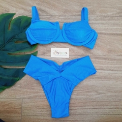 Conjunto meia taça lipo azul