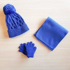 Set lana con pompón 3 piezas - tienda online