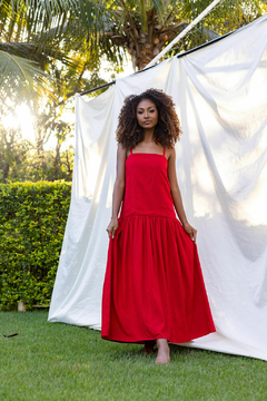 Vestido fluir - Vermelho - loja online