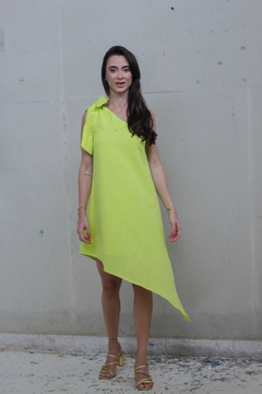 vestido nadia amarelo neon