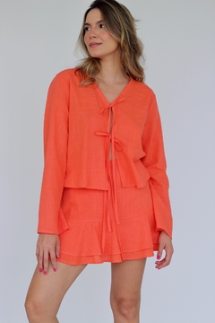 conjunto letticia coral - comprar online