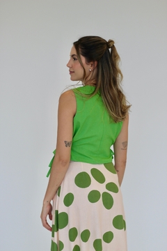 Blusa cropped carol verde - comprar online