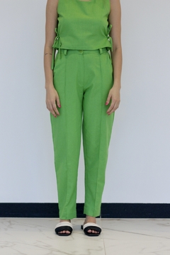 calça de linho fer verde - loja online