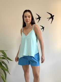 Blusa regata viviane turquesa