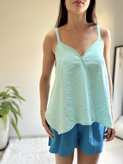 Blusa regata viviane turquesa - comprar online