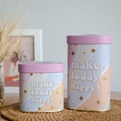 SET DE LATAS TRIANGULARES MAKE TODAY HAPPY