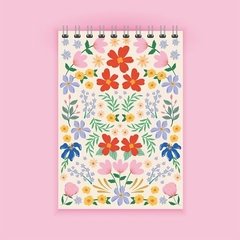 CUADERNO CHICO FLORES CREMA - comprar online