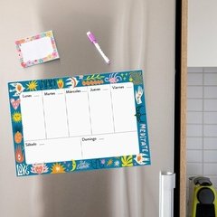 PLANNER MAGNETICO SEMANAL AZUL