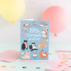 Tarjeta “feliz cumpleaños” gatitos