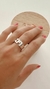 Anillo doble inicial cubic - comprar online