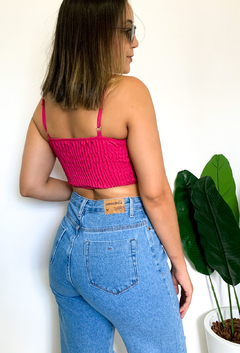 Cropped pink com laço - iumi store