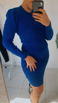 vestido de tricô