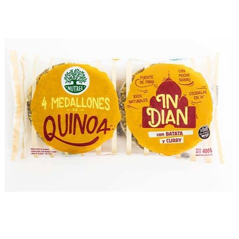 Medallones de Quinoa, Batata y Curry "Nutree" 4 unidades