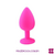 PLUG ANAL SILICONE COM PEDRA REDONDA