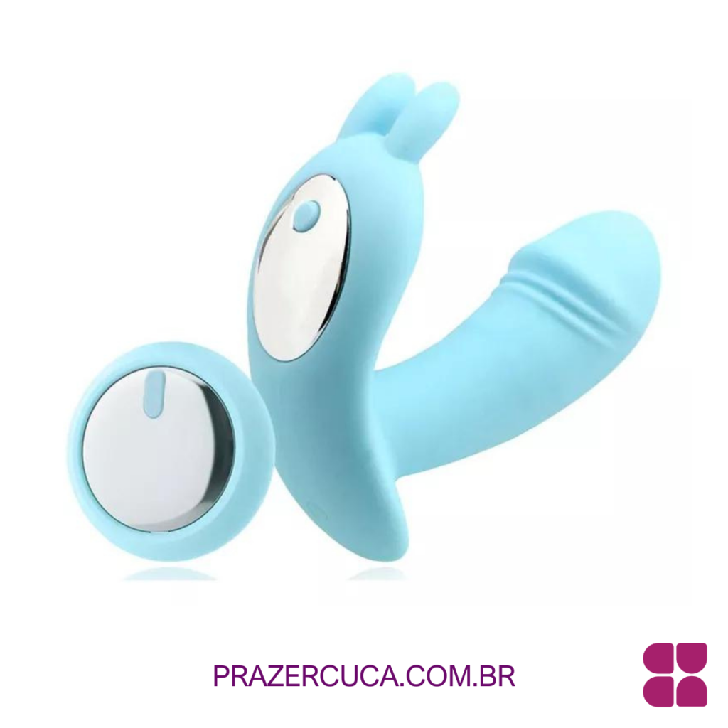 VIBRADOR DE CALCINHA COM PENETRAÇÃO E CONTROLE REMOTO