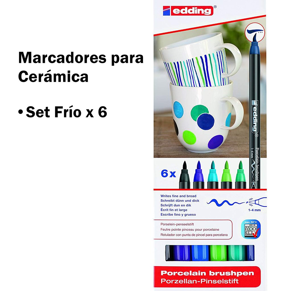 Marcadores para cerámica • Kit frío x 6