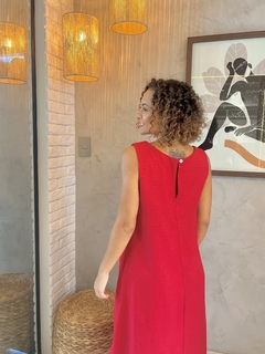 Vestido Midi Vitória - Vermelho - loja online