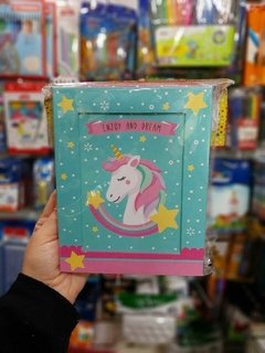 Diario intimo en caja con llave Colours Unicornio con portafoto