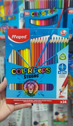 Maped Color Peps Strong 24 Lápices De Colores Resina Trazo Surtidos