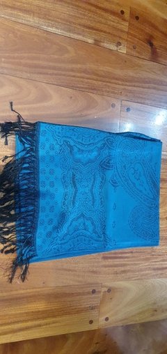 pashmina azul petróleo