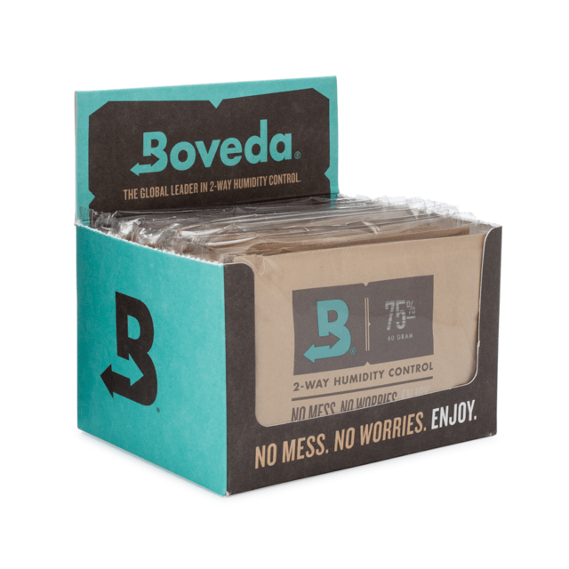 BOVEDA 75% - 60g dp c/12un umidificador charutos