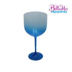 Taça Gin Acrílica Degradê Azul 580ml