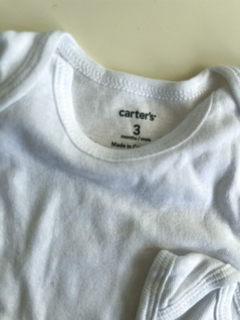 Body x 2 musculosa bebe blanco Carter's Talle 3 Meses - comprar online