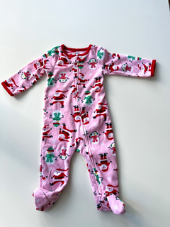 Entero Pijama Polar Navideño Niña Niño Rosa Carters 9 Meses