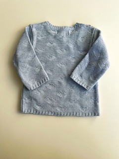 Sweater celeste Zara knitwear talle 6-9meses en internet