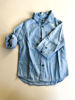 Camisa Jeans Zara niño celeste talle 5 muy canchera