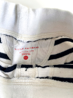 Short Akiabara blanco con rayas negras y botones adelante Talle 6 años - comprar online