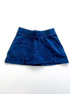 Pollera short colegio azul oscuro con cintura elastizada niña Talle 8