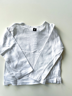 Remera manga larga zara 18-24 meses blanca con bolsillos - FASHION MARKET BA