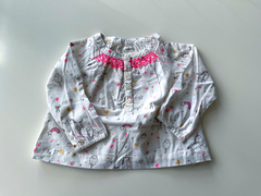 Remera Manga Larga Baby Gap Con Unicornios Niña 6-12 M