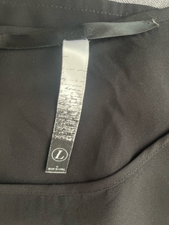 Remera manga larga negra con encaje Kensie Talle L - tienda online