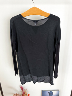 Remera negra Manga Larga basic Jazmin Chebar Talle 1 - comprar online