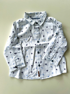 Camisa bebe blanca estampa palmeras Talle 9-12 meses - comprar online