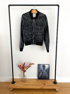 Campera Hombre Cuero Bomber Pleased Talle S Traido de USA