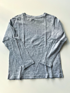 Lote 2 Remeras manga larga basica gris melange h&m talle 4-6 años