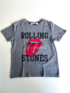 Remera Niños Gris Rolling Stunes Hym Talle 4-6años