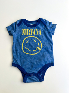 Body bebe azul melange Nirvana Talle 0-3 Meses