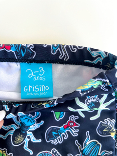 Malla de baño grisino negro estampado arañas y abejas talle 2-3 años - comprar online