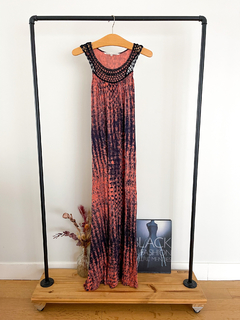 Vestido Rachel Roy coral negro escote de encaje talle XS No Cher Jazmin