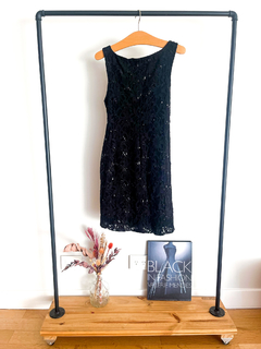 Vestido Fiesta Ralph Lauren Negro Con Lentejuelas Talle S No Cher Jazmin - comprar online