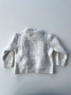 Sweater natural con volados adelante zara talle 9-12 meses - FASHION MARKET BA