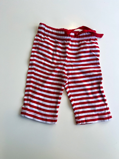 Calza Old Navy rayado rojo c blanco Talle 0-3 meses