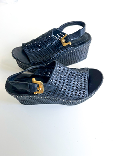 Sandalias Jazmin Chebar Trenzado De cuero Negro Talle 40 No Cher Rapsodia - comprar online