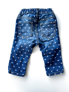 Jean Baby Gap Azul Con Corazones Niña 6-12 Meses - comprar online