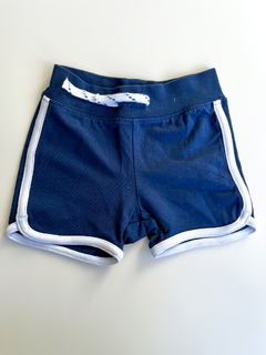 Short bebe H&M Talle 1-2 meses azul al costado blanco